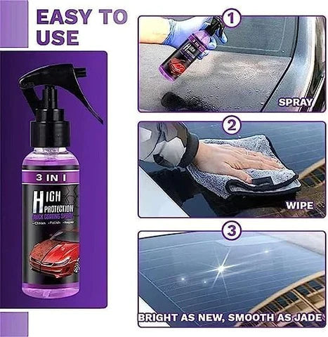 3 In 1 High Protection Car Coating Spray (BUY 1 GET 2 FREE) (10X More Power Full)