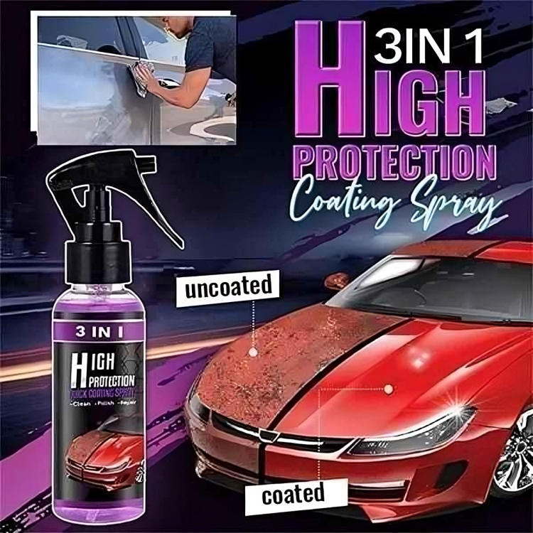 3 In 1 High Protection Car Coating Spray (BUY 1 GET 2 FREE) (10X More Power Full)