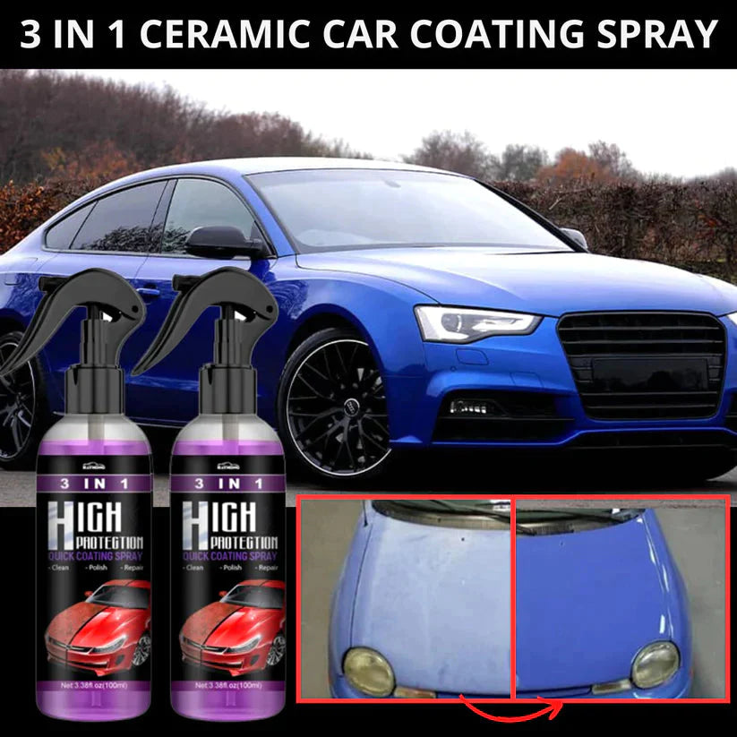 3 In 1 High Protection Car Coating Spray (BUY 1 GET 2 FREE) (10X More Power Full)